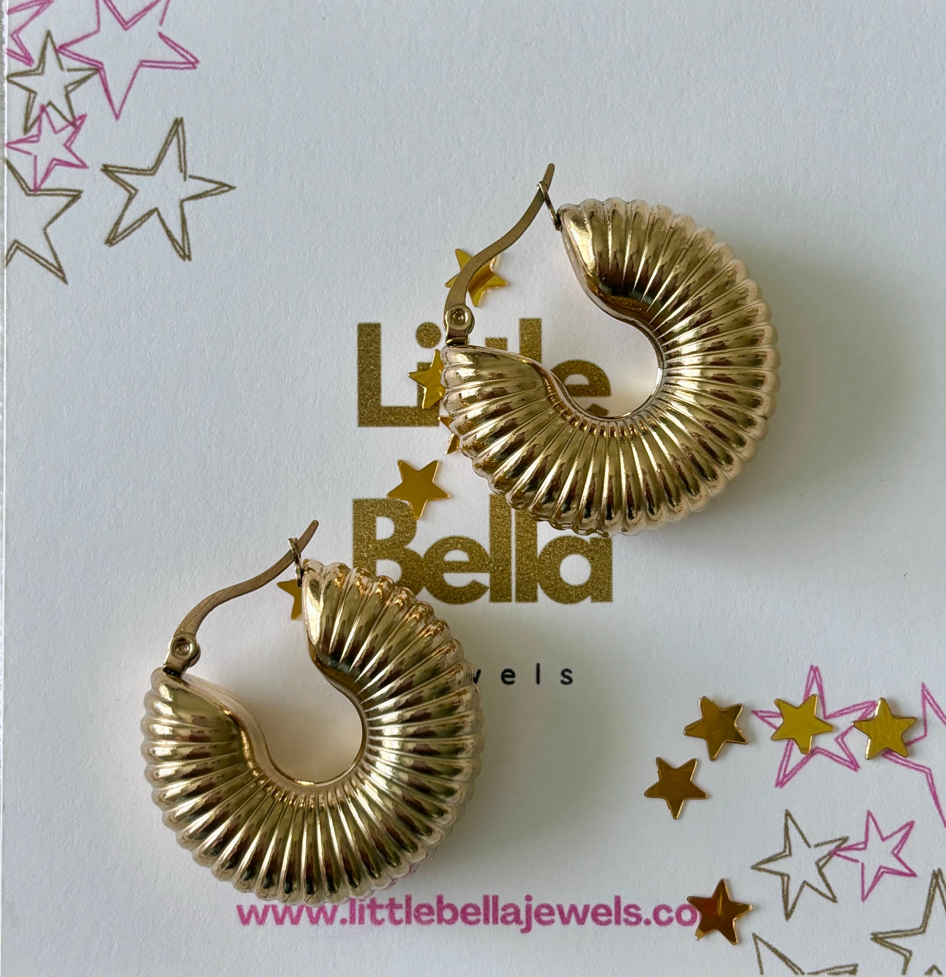 Golden Hoops - Little Bella Jewels